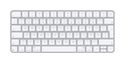Universal Tastatur QWERTZ USB + Bluetooth  Magic Keyboard (Weiß) 