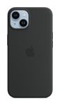 Silikon Case mit MagSafe Cover für iPhone 14 (Schwarz) 