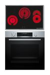 Bosch Backofen-Set groß AutoClean mit autarkem 80 cm Glaskeramik Kochfeld HBD672LS83 (HBG578BS3 + PKH845BB1D) f&uuml;r 940,00 Euro