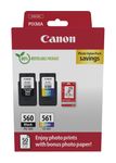 Canon originale Druckerpatronen Schwarz, Cyan, Magenta, Gelb PG-560/CL-561 Photo Value Pack (PVP) f&uuml;r 49,99 Euro