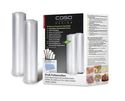 Profi-Folienrollen 20x600 cm, 2 Stück, 150 μm Mikrowellengeeignet aromadicht auch bei spitzen Gegenständen 