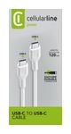 Cellular Line USB C auf bis 60 W 1,2 m  Power Cable (Weiß) f&uuml;r 14,46 Euro