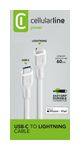 Cellular Line Lightning auf USB C bis 30 W 0,6 m  Power Cable (Weiß) f&uuml;r 15,96 Euro