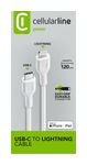 Cellular Line Lightning auf USB C bis 30 W 1,2 m  Power Cable (Weiß) f&uuml;r 15,96 Euro