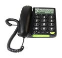 Analoges Telefon  PhoneEasy 312cs schnurgebundenes Großtastentelefon CLIP-Funktion (Schwarz) 
