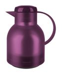 (Aubergine, Durchscheinend) 505490 SAMBA Quick Press Isolierkanne 1l Glas-Isolierkolben 