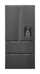 Exquisit Side-by-Side Kühl-/ Gefrierkombination French Door 323 l / 183 l 307 kWh NoFrost 1830 mm x 836 mm  FD490-160-WS-202E (Grau) f&uuml;r 878,00 Euro