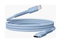 Stecker Rundkabel USB C auf USB C bis 100 W 2 m  FlexWave (Cyan) 