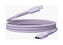 Stecker Rundkabel Lightning auf USB C bis 30 W 2 m  FlexWave (Violett) 