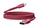 Stecker Rundkabel Lightning auf USB A 2 m  FlexWave (Rot) 