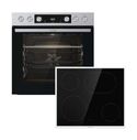 Gorenje Herdset maxi AutoClean AquaClean mit 60 cm Glaskeramik Kochfeld Steel Set EX (BCS6737E12X + ECD634X) f&uuml;r 549,00 Euro