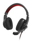 Over Ear Kopfhörer Kabelgebunden USB Typ-A  139937 HS-USB400 V2 (Schwarz, Rot) 