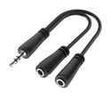 Stecker 3,5 mm Klinke auf 2x 3,5 mm Klinke Buchse 0,15 m  200349 Audio-Splitter (Schwarz) 