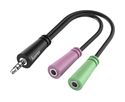 Stecker 3,5 mm Klinke auf 2x 3,5 mm Klinke Buchse 0,15 m  200352 Audio-Adapter (Schwarz) 