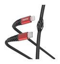 Stecker Lightning auf USB C 1,5 m  201541 Extreme (Schwarz, Rot) 