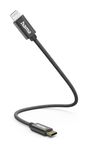 Stecker Lightning auf USB C 0,2 m  201601 (Schwarz) 