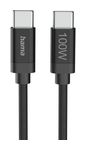 0,48 Gbit/s Stecker USB C auf USB C bis 100 W 3 m  201749 Fabric (Schwarz) 