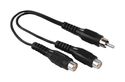 Stecker Cinch auf 2x Cinch Buchse  205183 Subwoofer-Adapter (Schwarz) 