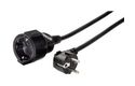 "Profi" Extension Cable with Earth Contact, 2 m, black 