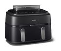 Philips Doppel Heißluftfritteuse 9 l 2750 W  Series 5000 NA551/00 (Schwarz, Silber) f&uuml;r 196,96 Euro