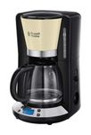 Russell Hobbs 10 Tassen Filterkaffeemaschine 1,2 l (Schwarz, Cremefarben) 24033-56 Colours Plus+ f&uuml;r 50,46 Euro