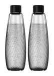 SodaStream Glas (Schwarz, Transparent) Duo Riffled 1,0 L (2er-Pack) f&uuml;r 27,99 Euro