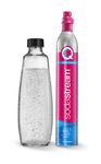 SodaStream Glas Karbonisiererflasche Quick Connect Reservezylinder + 1 Glasflasche f&uuml;r 36,96 Euro