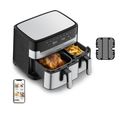 Tefal Doppel Heißluftfritteuse 8,3 l 2700 W  EY905D Dual Easy Fry & Grill (Edelstahl) f&uuml;r 129,96 Euro