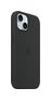 Cover für Apple iPhone 15  Silikon Case mit MagSafe (Schwarz) (Schwarz)