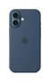 Cover für Apple iPhone 16  Silikon Case mit MagSafe (Blau) (Blau)