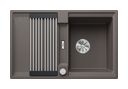 Silgranit 1 Becken  ADIRA 45 S Einbauspüle für 45 cm Unterschrank (Grau) (Grau)