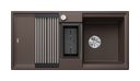 Silgranit 2 Becken  ADIRA 6 S Einbauspüle für 60 cm Unterschrank (Braun) (Braun)