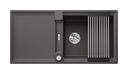 Silgranit 1 Becken  ADIRA XL 6 S Einbauspüle für 60 cm Unterschrank (Grau) (Grau)