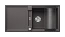 Silgranit 1 Becken  ADIRA XL 6 S-F Flächenbündige Spüle für 60 cm Unterschrank (Grau) (Grau)