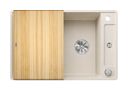 Silgranit 2 Becken  AXIA III 45 S-F Flächenbündige Spüle für 45 cm Unterschrank (Weiß) (Weiß)