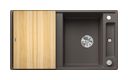 Silgranit 2 Becken  AXIA III 5 S Einbauspüle für 50 cm Unterschrank (Grau) (Grau)