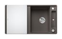 Silgranit 2 Becken  AXIA III 5 S-F Flächenbündige Spüle für 50 cm Unterschrank (Grau) (Grau)