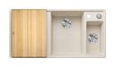 Silgranit 2 Becken  AXIA III 6 S Einbauspüle für 60 cm Unterschrank (Weiß) (Weiß)