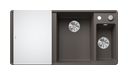 Silgranit 2 Becken  AXIA III 6 S-F Flächenbündige Spüle für 60 cm Unterschrank (Grau) (Grau)