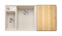 Silgranit 2 Becken  AXIA III 6 S-F Flächenbündige Spüle für 60 cm Unterschrank (Weiß) (Weiß)