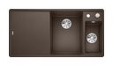 Silgranit 2 Becken  AXIA III 6 S-F mit Ablauffernbedienung Flächenbündige Spüle für 60 cm Unterschrank (Braun) (Braun)