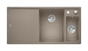 Silgranit 2 Becken  AXIA III 6 S mit Ablauffernbedienung Einbauspüle für 60 cm Unterschrank (Beige) (Beige)