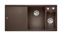 Silgranit 2 Becken  AXIA III 6 S mit Ablauffernbedienung Einbauspüle für 60 cm Unterschrank (Braun) (Braun)