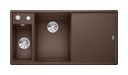 Silgranit 2 Becken  AXIA III 6 S mit Ablauffernbedienung Einbauspüle für 60 cm Unterschrank (Braun) (Braun)