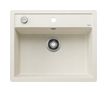 Silgranit 1 Becken  DALAGO 6-F Flächenbündige Spüle für 60 cm Unterschrank (Weiß) (Weiß)