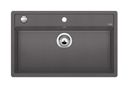 Silgranit 1 Becken  DALAGO 8-F Flächenbündige Spüle für 80 cm Unterschrank (Grau) (Grau)