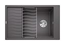 Silgranit 1 Becken  ELON XL 6 S Einbauspüle für 60 cm Unterschrank (Grau) (Grau)