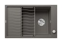 Silgranit 1 Becken  ELON XL 6 S Einbauspüle für 60 cm Unterschrank (Grau) (Grau)