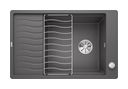 Silgranit 1 Becken  ELON XL 6 S-F Flächenbündige Spüle für 60 cm Unterschrank (Grau) (Grau)