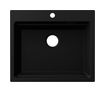 Silgranit 1 Becken  ETAGON 6 Einbauspüle für 60 cm Unterschrank (Schwarz) (Schwarz)